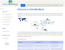 Tablet Screenshot of globalbedbank.com